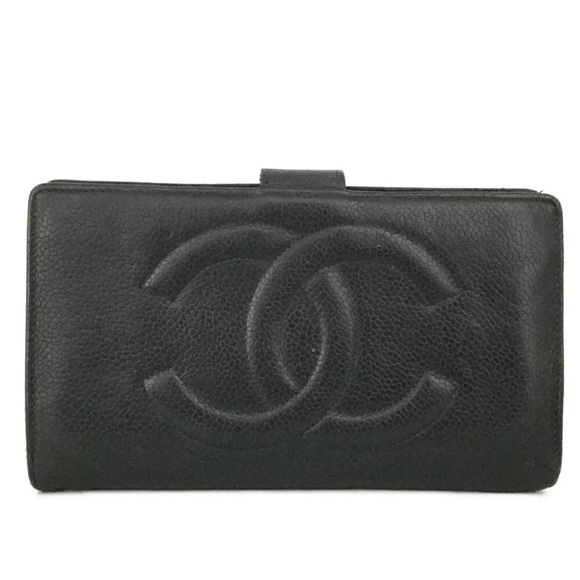 CHANEL Handbags - SOLD CHANEL CC Logo  Caviar Skin Long Bifold Wallet/5AA0003